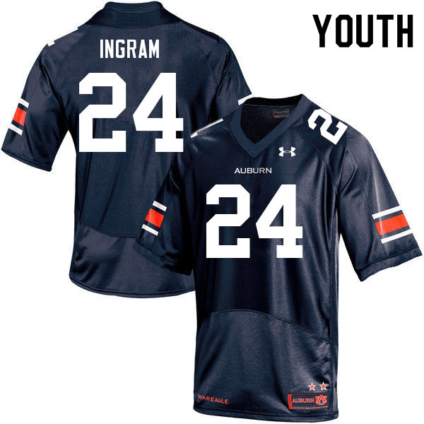 Youth #24 Jordon Ingram Auburn Tigers College Football Jerseys Sale-Navy